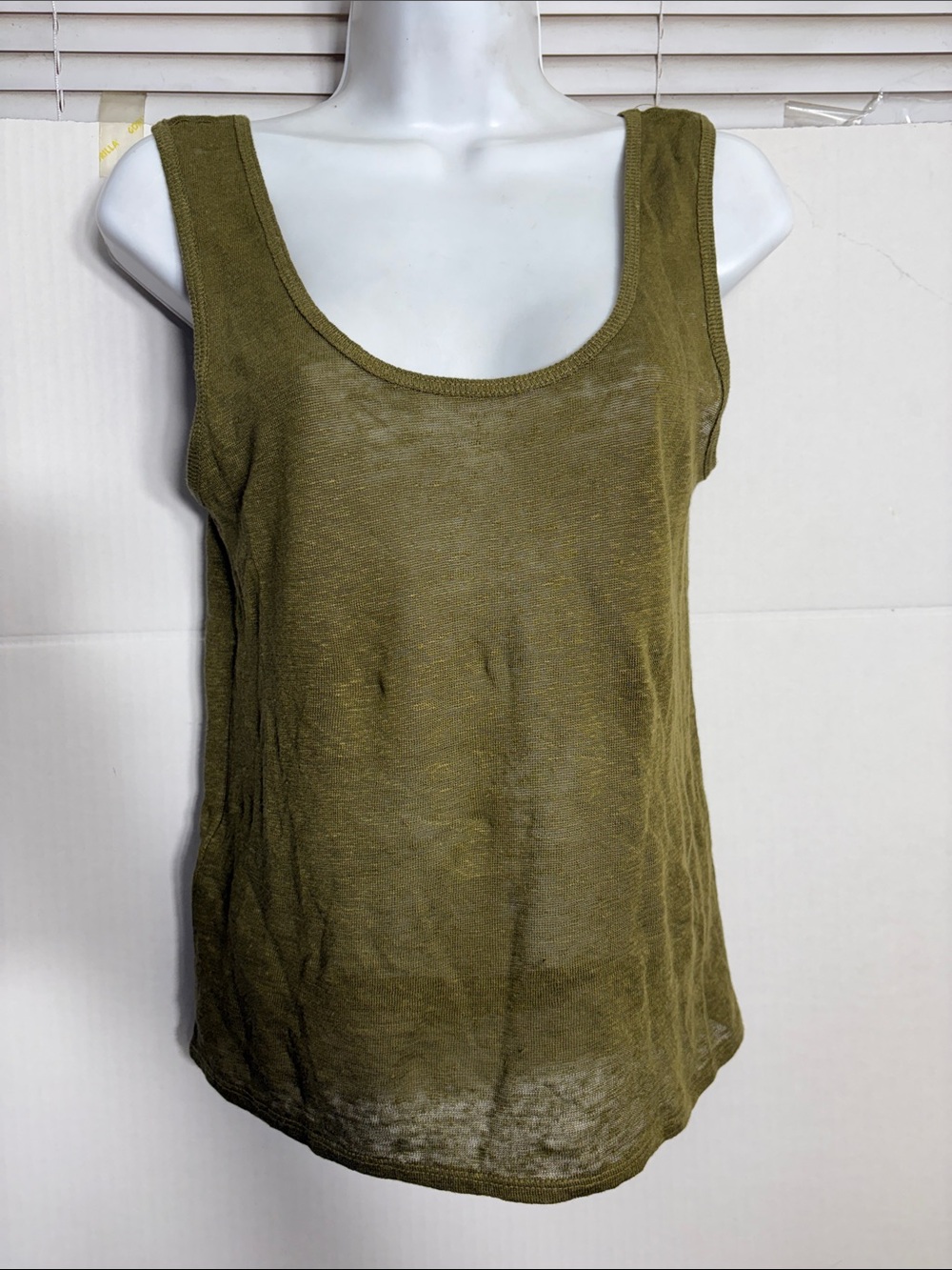 Mango Olive Scoop Neck Tank Top